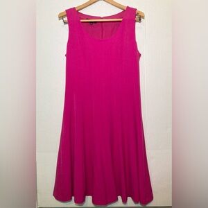 Nine West 🟣 Size 12 Hot Pink Sleeveless A-Line Dress